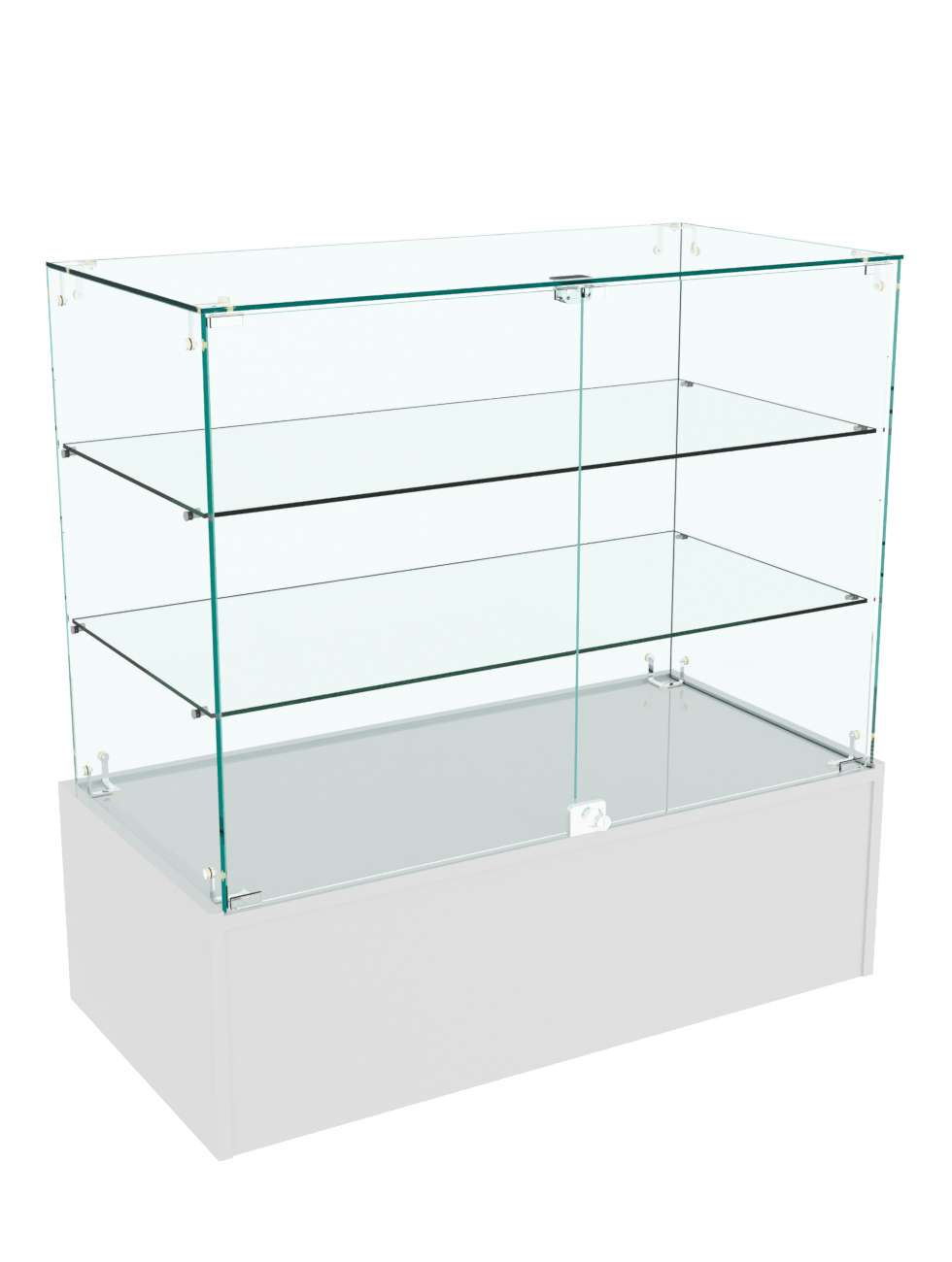 Прилавок Истра с каркасом из стекла №122 (закрытый) Серый