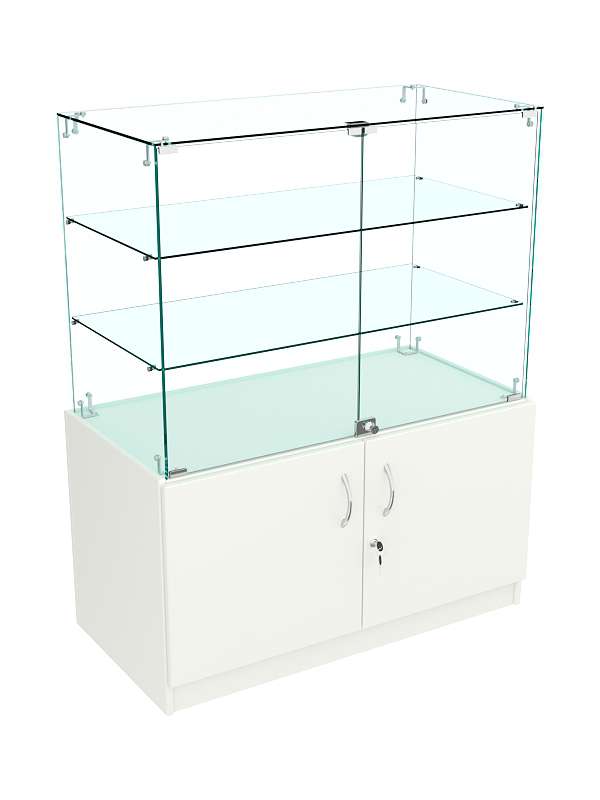 Прилавок Истра с тумбой и дверками №127 (закрытый) Белый