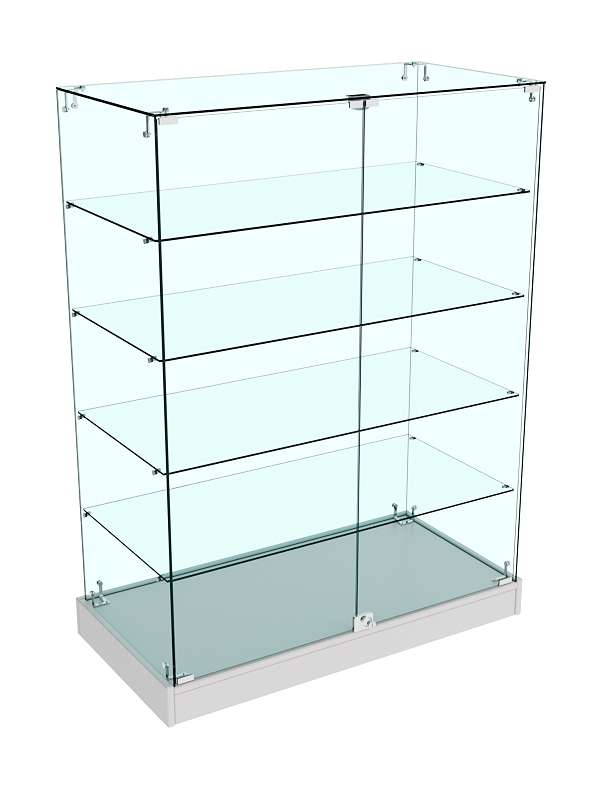 Прилавок Истра стеклянный №129 (закрытый) Серый