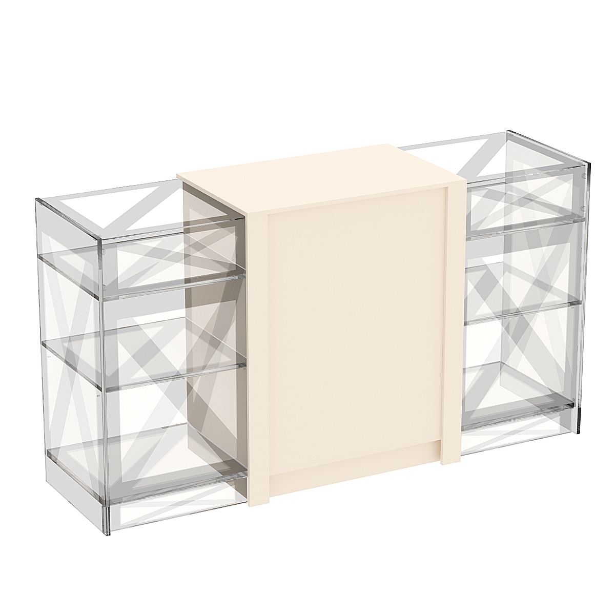 Прилавок из ДСП Модерн №1-КР-900 центральный Крем Вайс