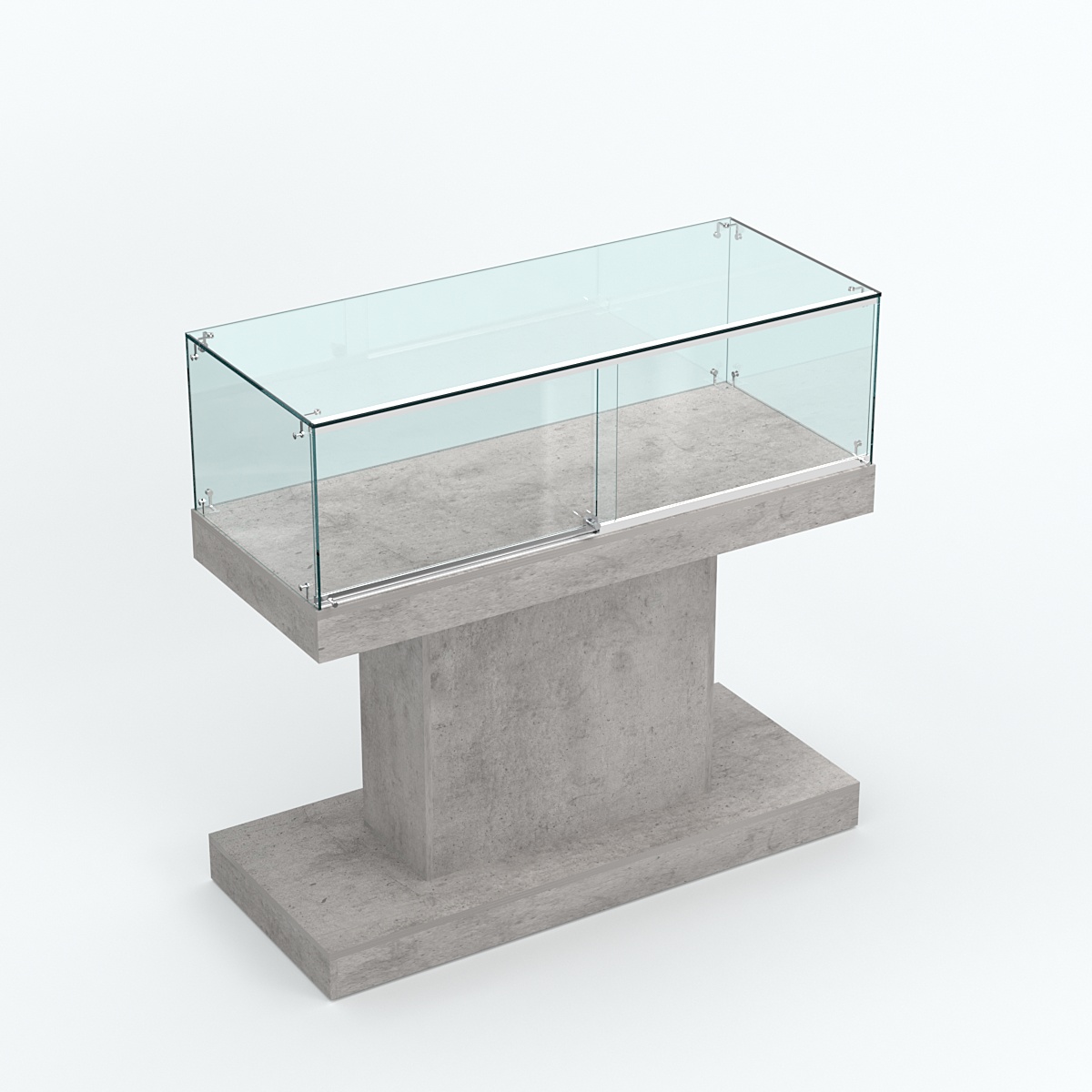 Островной прилавок №1 Бетон Чикаго светло-серый F186 ST9