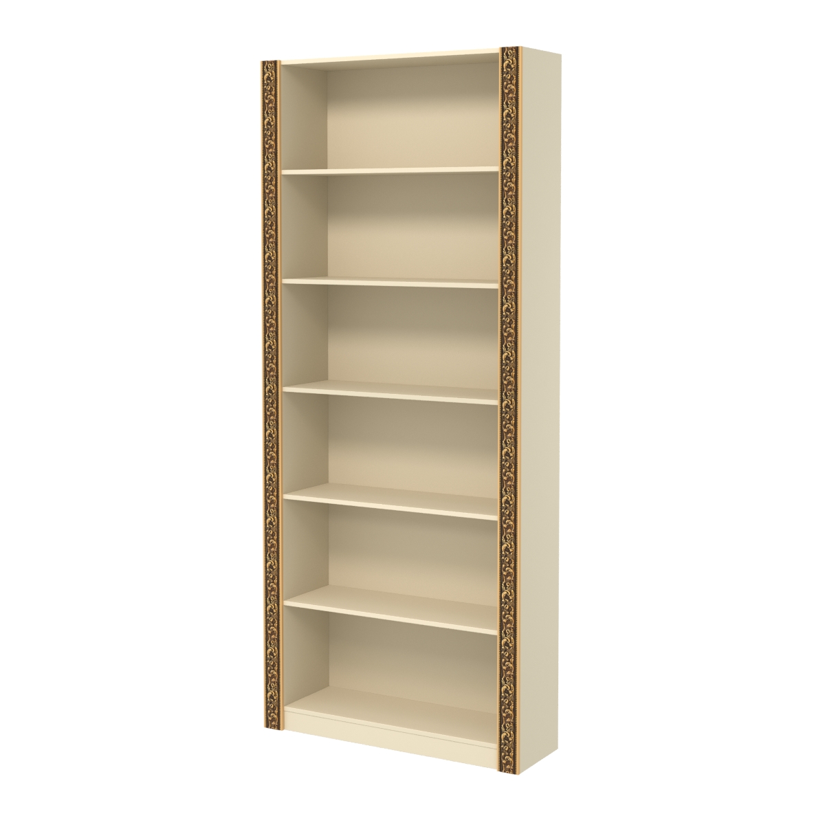 Торговый стеллаж с декором и шестью полками СБА-1В-300 Крем Вайс