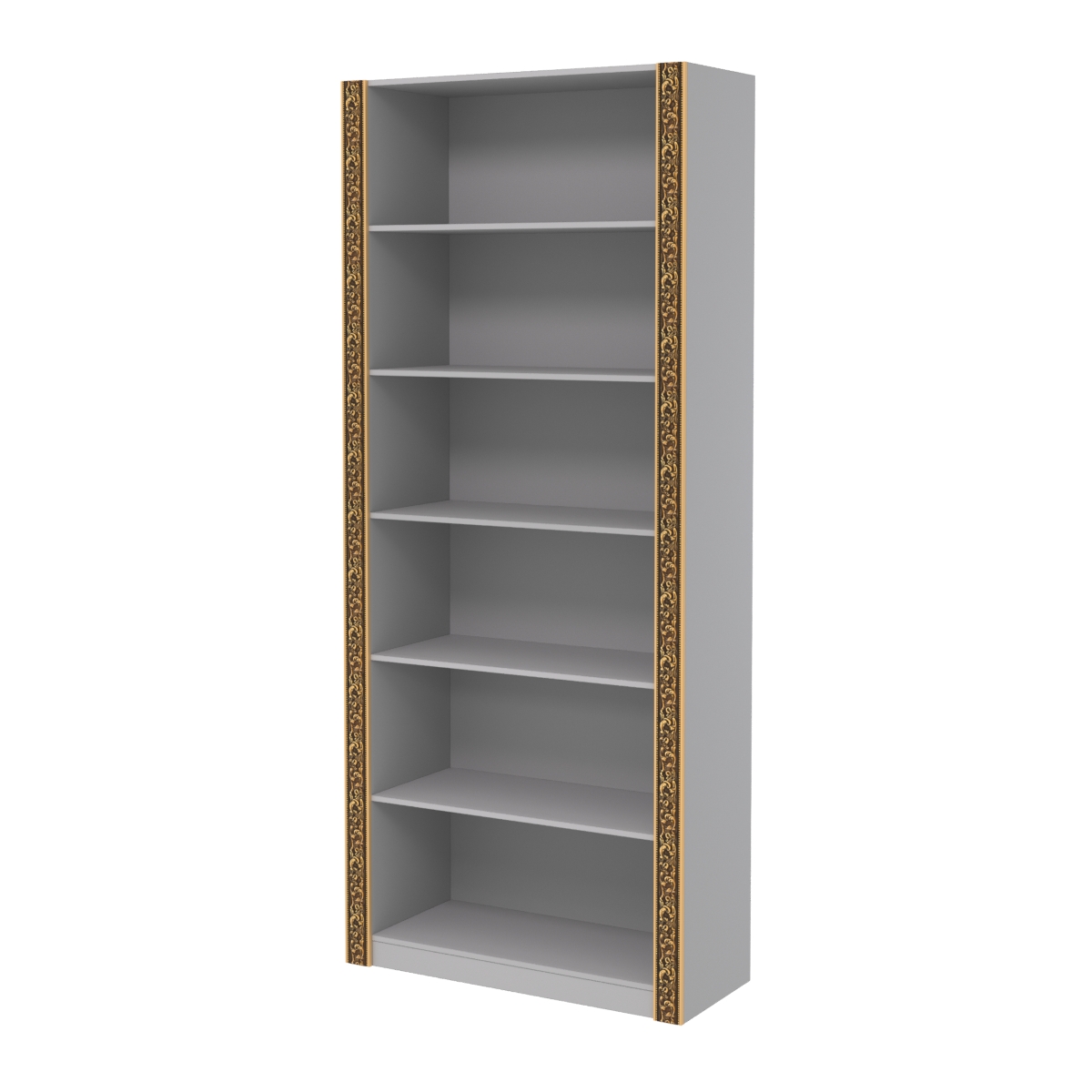 Торговый стеллаж из ДСП с декором СБА-1В-400 Серый