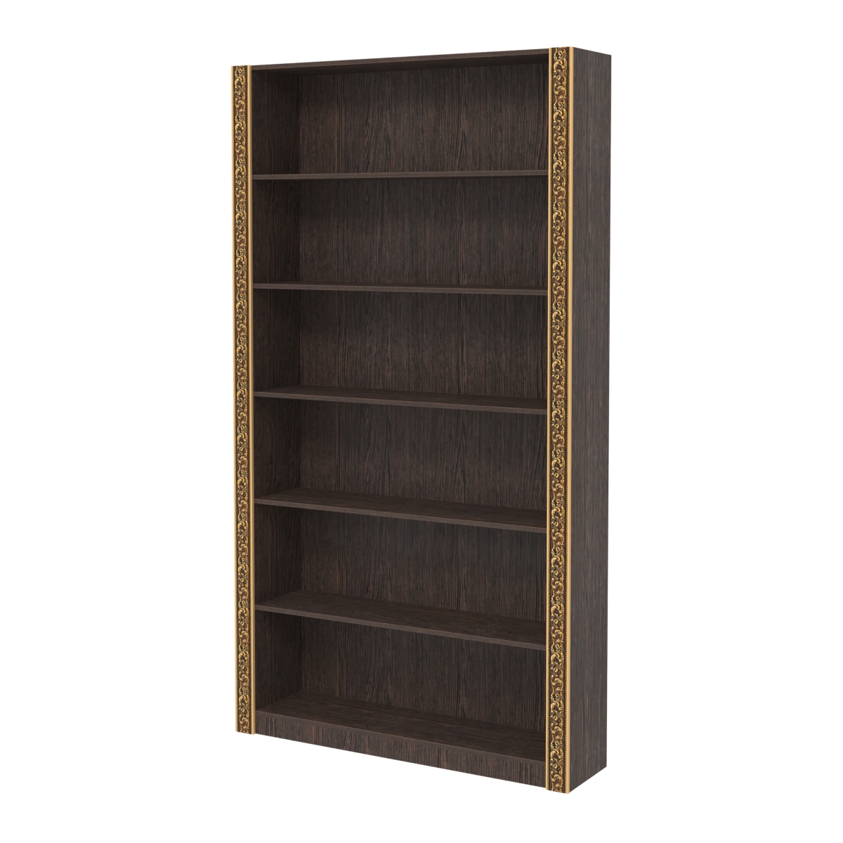 Торговый стеллаж с декором и полками из ДСП СБА-1-1В-300 Дуб Венге