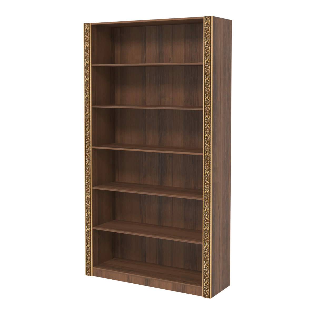 Торговый большой стеллаж с декором СБА-1-1В-400 Орех