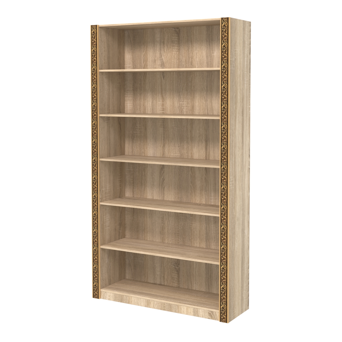 Торговый большой стеллаж с декором СБА-1-1В-400 Дуб сонома