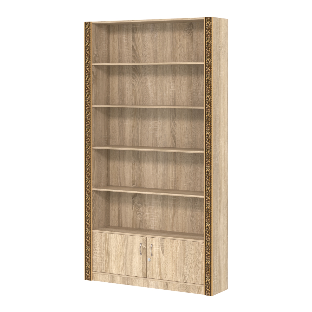 Торговый декорированный стеллаж с накопителем №СБА-1-1ВД-300 Дуб сонома