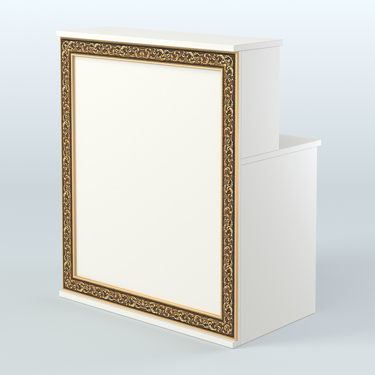 Ресепшен прямоугольный серии БАРОККО №1 Белый
