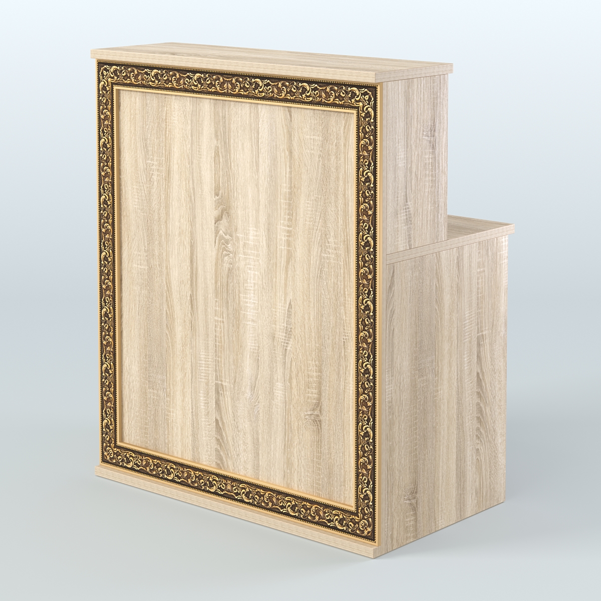 Ресепшен прямоугольный серии БАРОККО №1 Дуб сонома