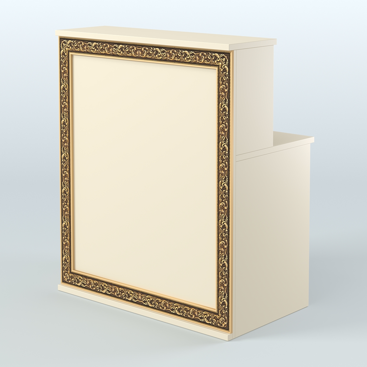 Ресепшен прямоугольный серии БАРОККО №1 Крем Вайс