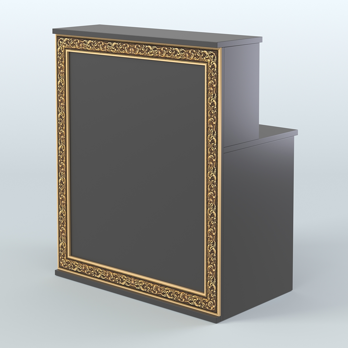 Ресепшен прямоугольный серии БАРОККО №1 Черный