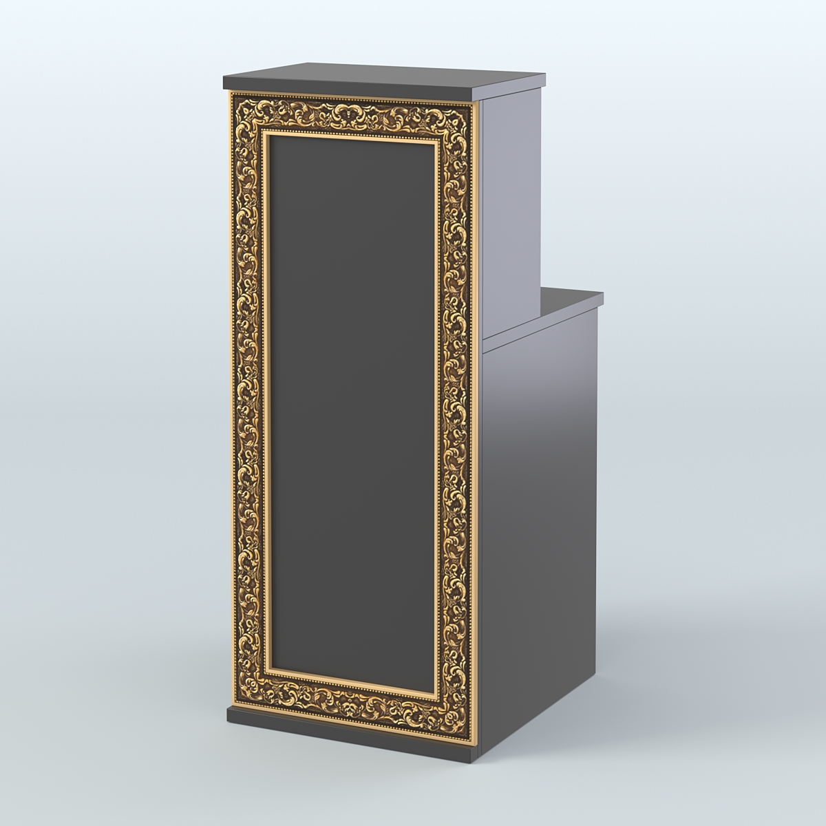 Ресепшен узкий серии БАРОККО №2 Черный