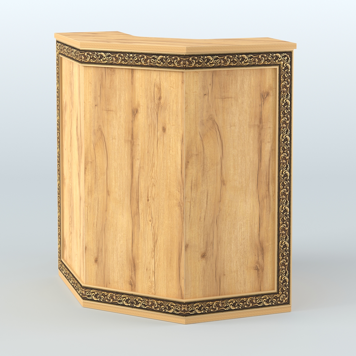 Ресепшен угловой серии БАРОККО №3 Дуб Золотистый