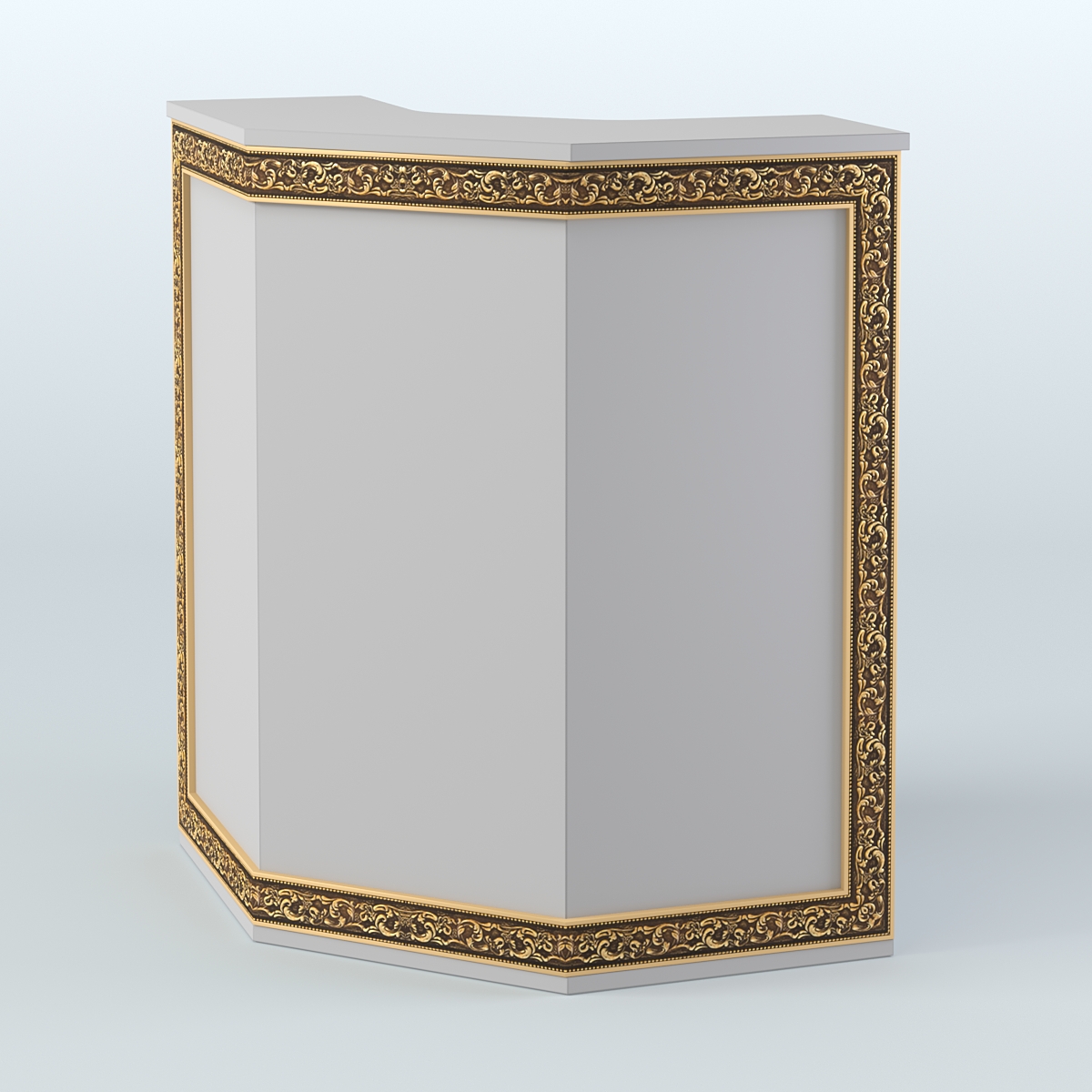 Ресепшен угловой серии БАРОККО №3 Серый