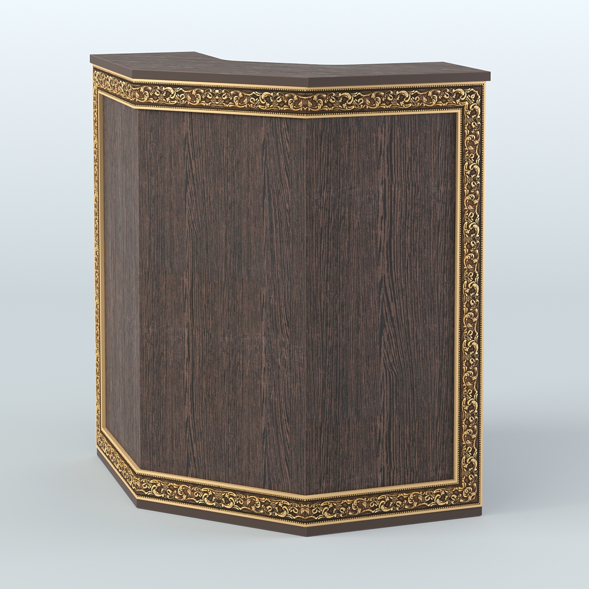 Ресепшен угловой серии БАРОККО №3 Дуб Венге