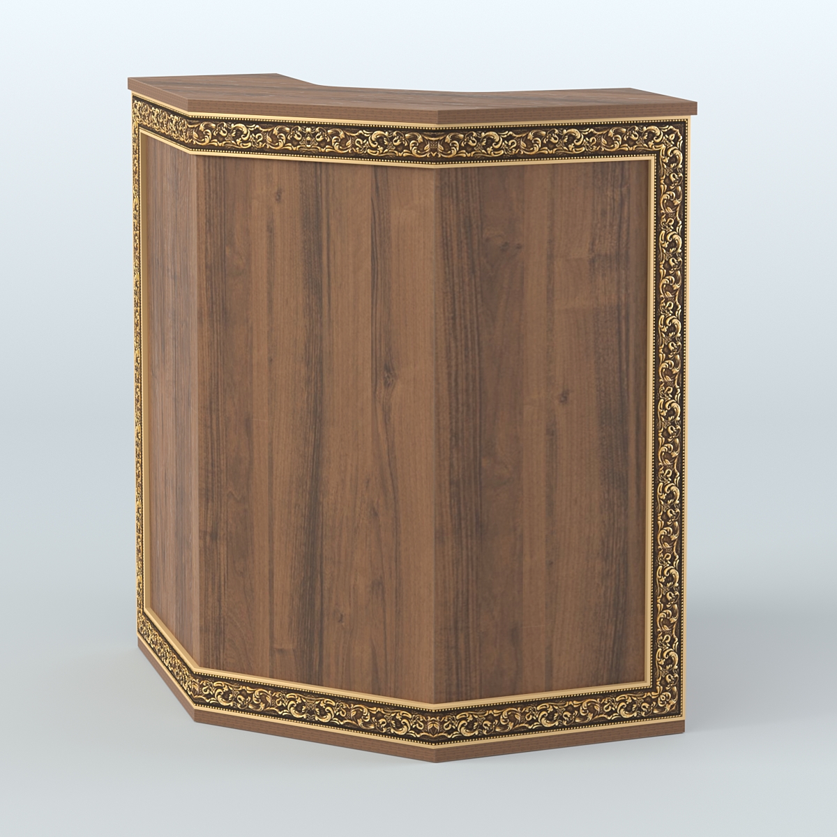 Ресепшен угловой серии БАРОККО №3 Орех