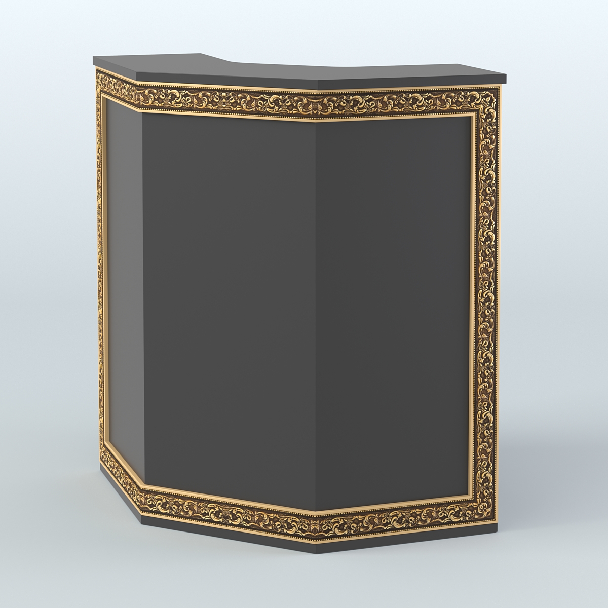 Ресепшен угловой серии БАРОККО №3 Черный