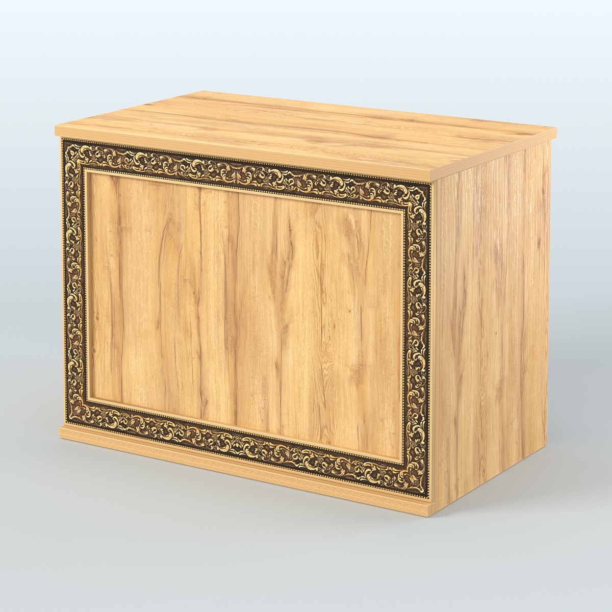 Стол-ресепшен широкий серии БАРОККО №1 Дуб Золотистый