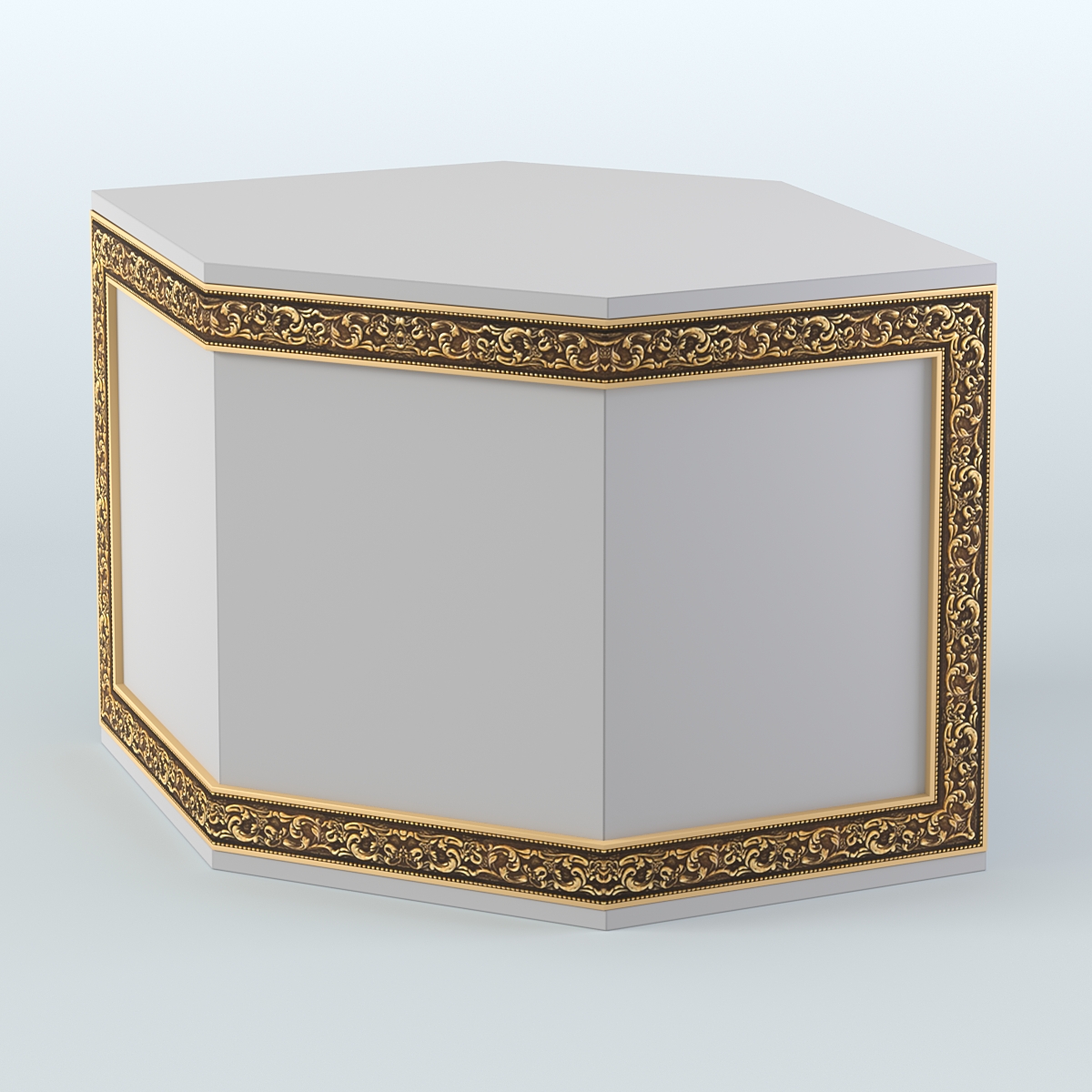 Стол-ресепшен шестигранный серии БАРОККО №3 Серый