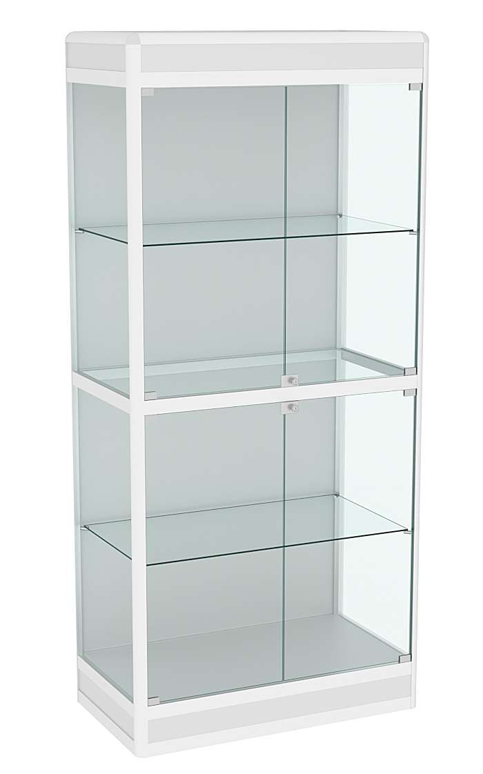 Витрина из профиля №3 (метровая) (задняя стенка - ДВП) Серый