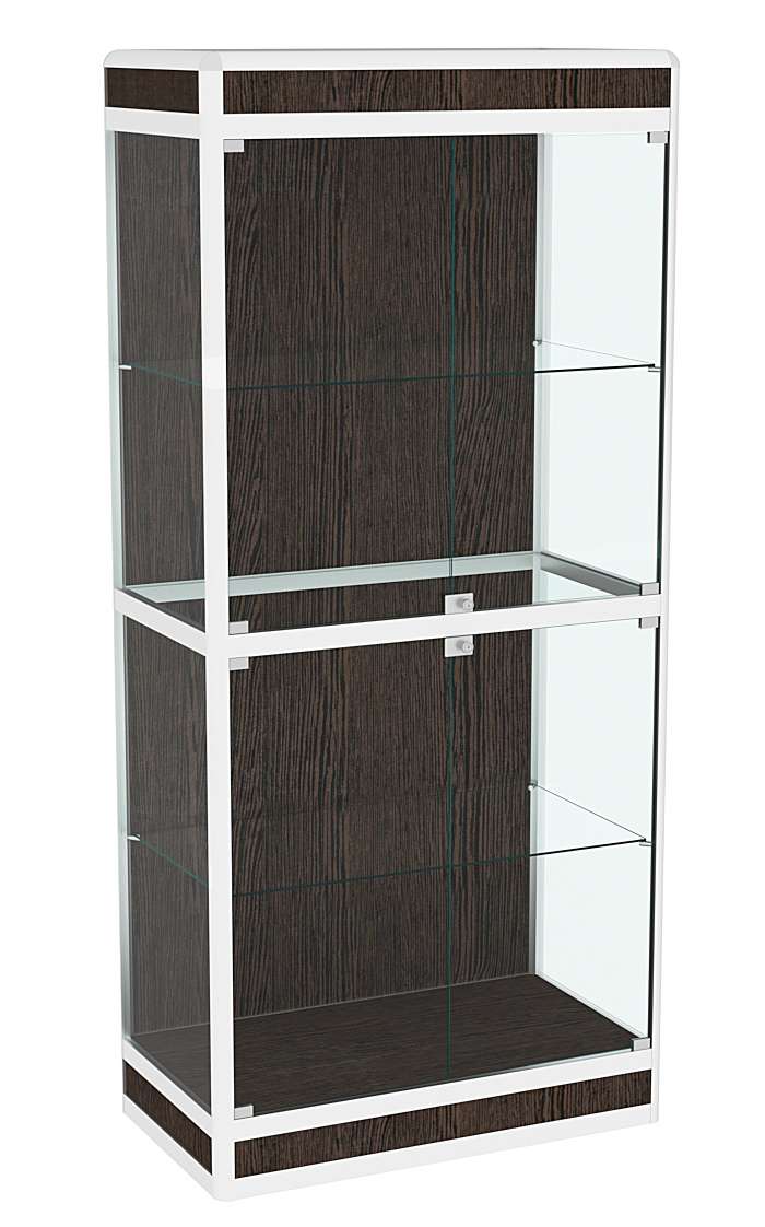 Витрина из профиля №3 (метровая) (задняя стенка - ДВП) Дуб Венге