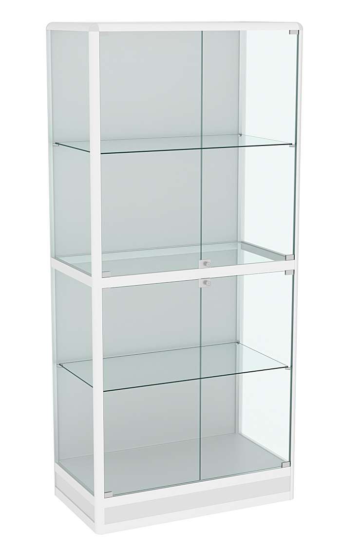 Витрина из профиля №4 (метровая) (задняя стенка - ДВП) Серый