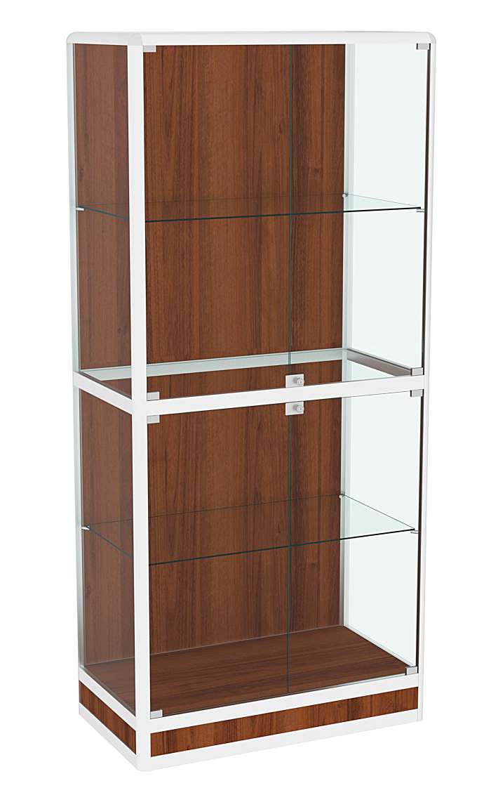 Витрина из профиля №4 (метровая) (задняя стенка - ДВП) Орех