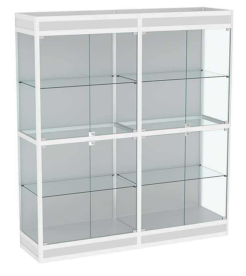 Витрина из профиля №3 (2-ух метровая) (задняя стенка - ДВП) Серый