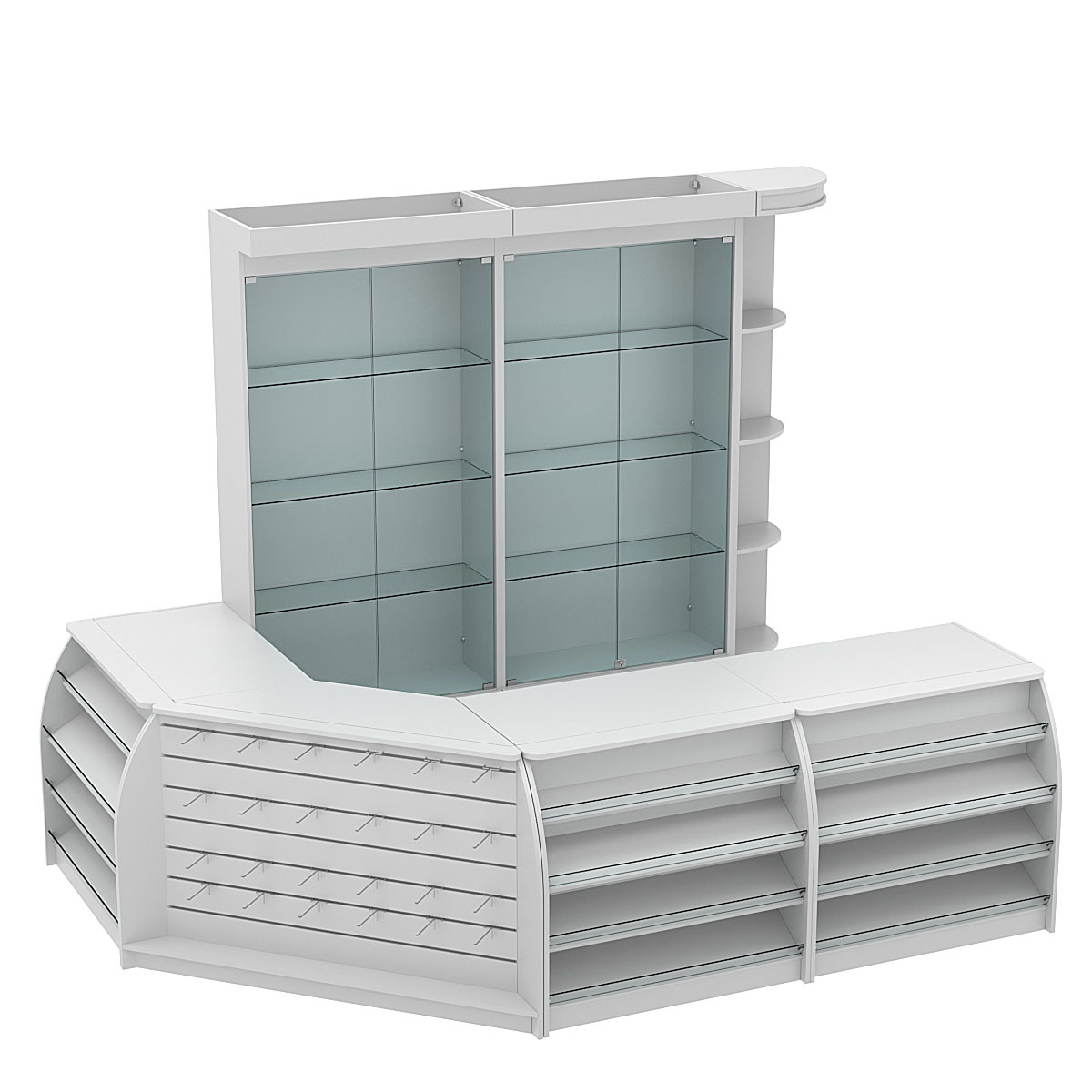 Комплект кассовой зоны с витринами средний №2 Серый