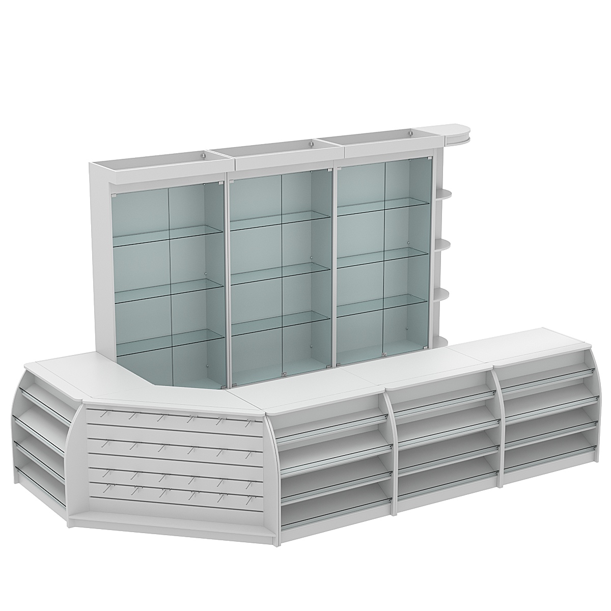 Комплект кассовой зоны с витринами большой №3 Серый