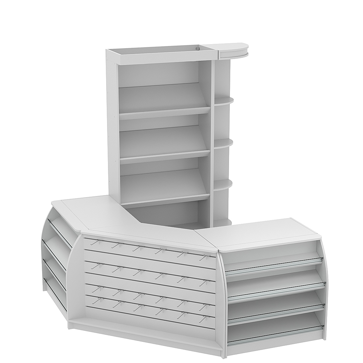 Комплект кассовой зоны для магазина выпечки малый №1 Серый