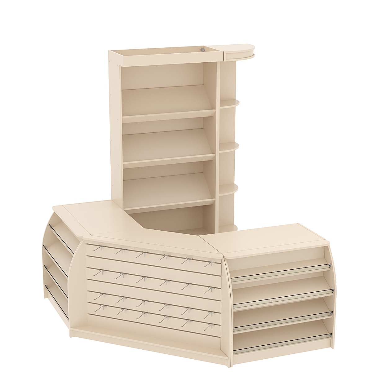 Комплект кассовой зоны для магазина выпечки малый №1 Крем Вайс