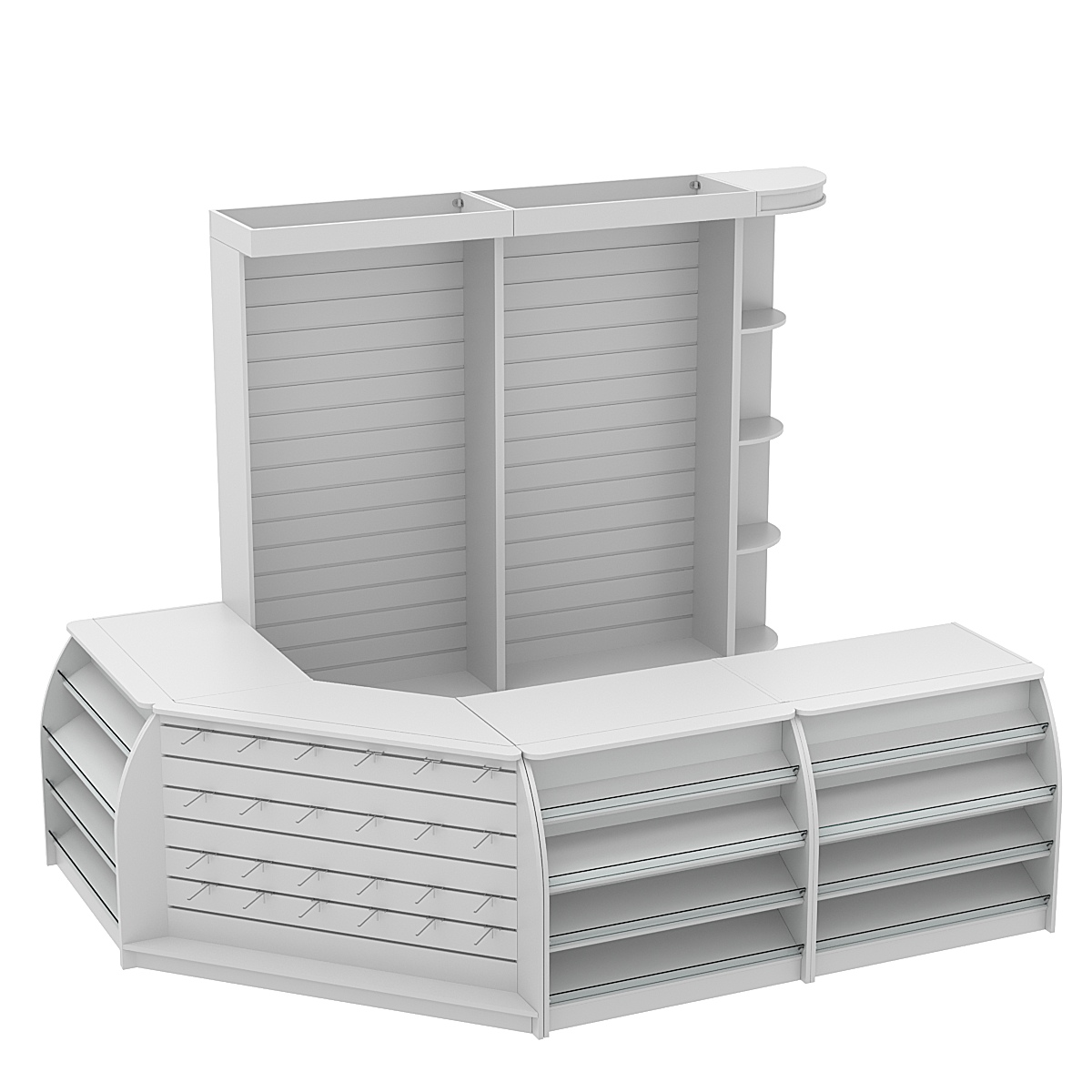 Комплект кассовой зоны с экономпанелями средний №2 Серый