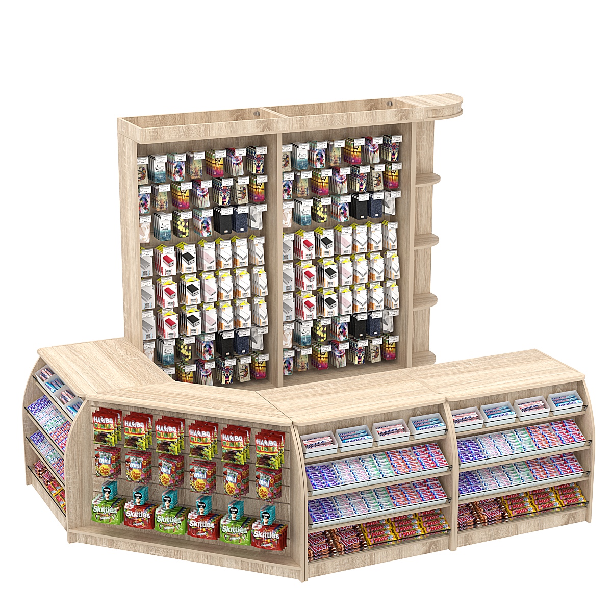 Комплект кассовой зоны с экономпанелями средний №2 Дуб сонома