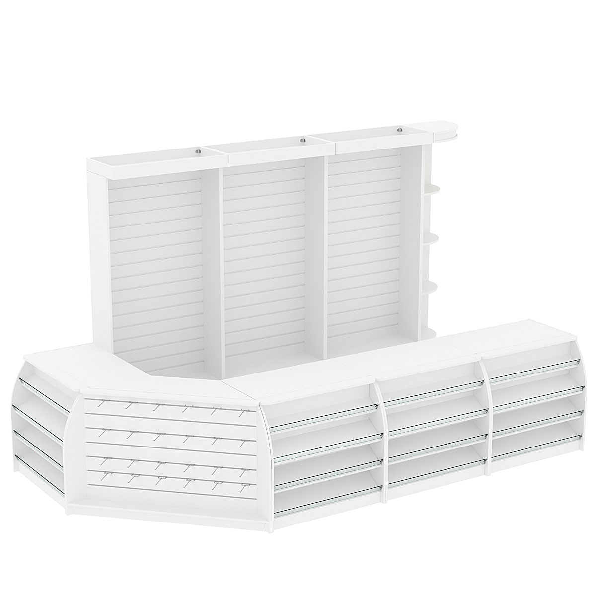 Комплект кассовой зоны с экономпанелями большой №3 Белый