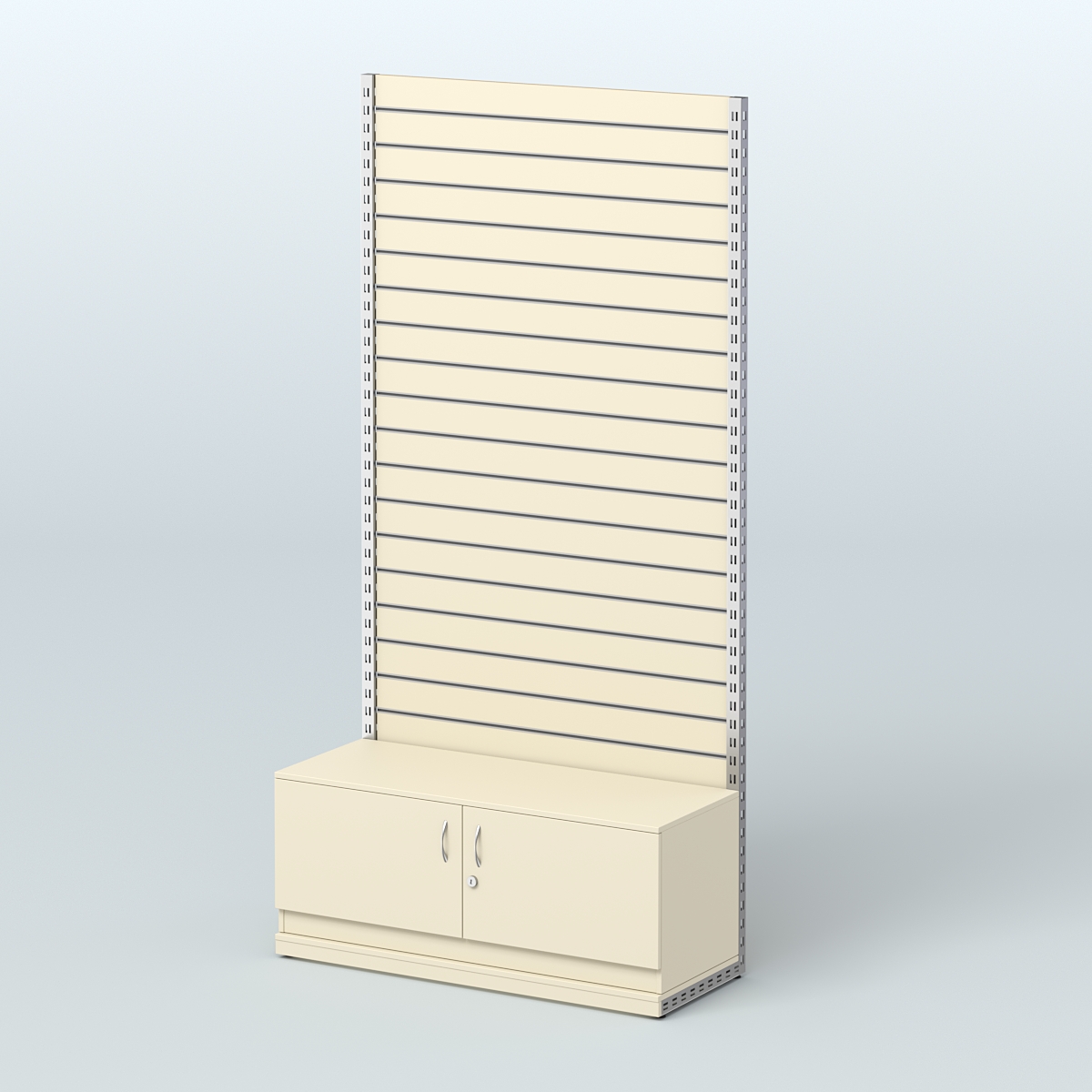 Система ЭЛЕГАНТ пристенная с экономпанелью и тумбой Т21 (1200 мм) Крем Вайс