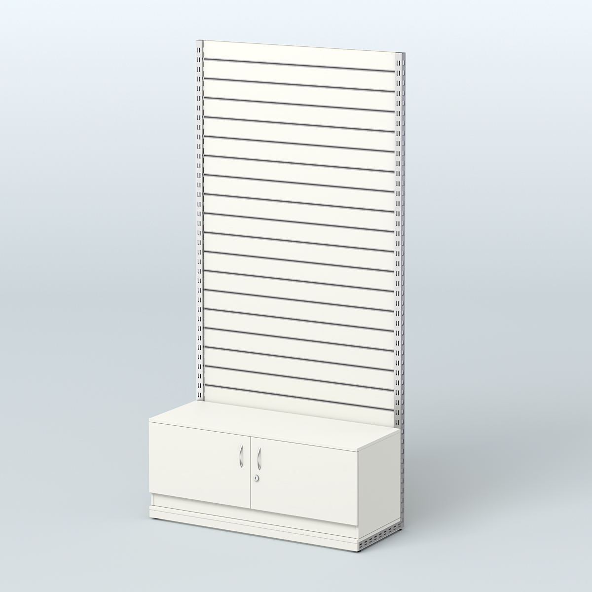 Система ЭЛЕГАНТ пристенная с экономпанелью и тумбой Т21 (1200 мм) Белый