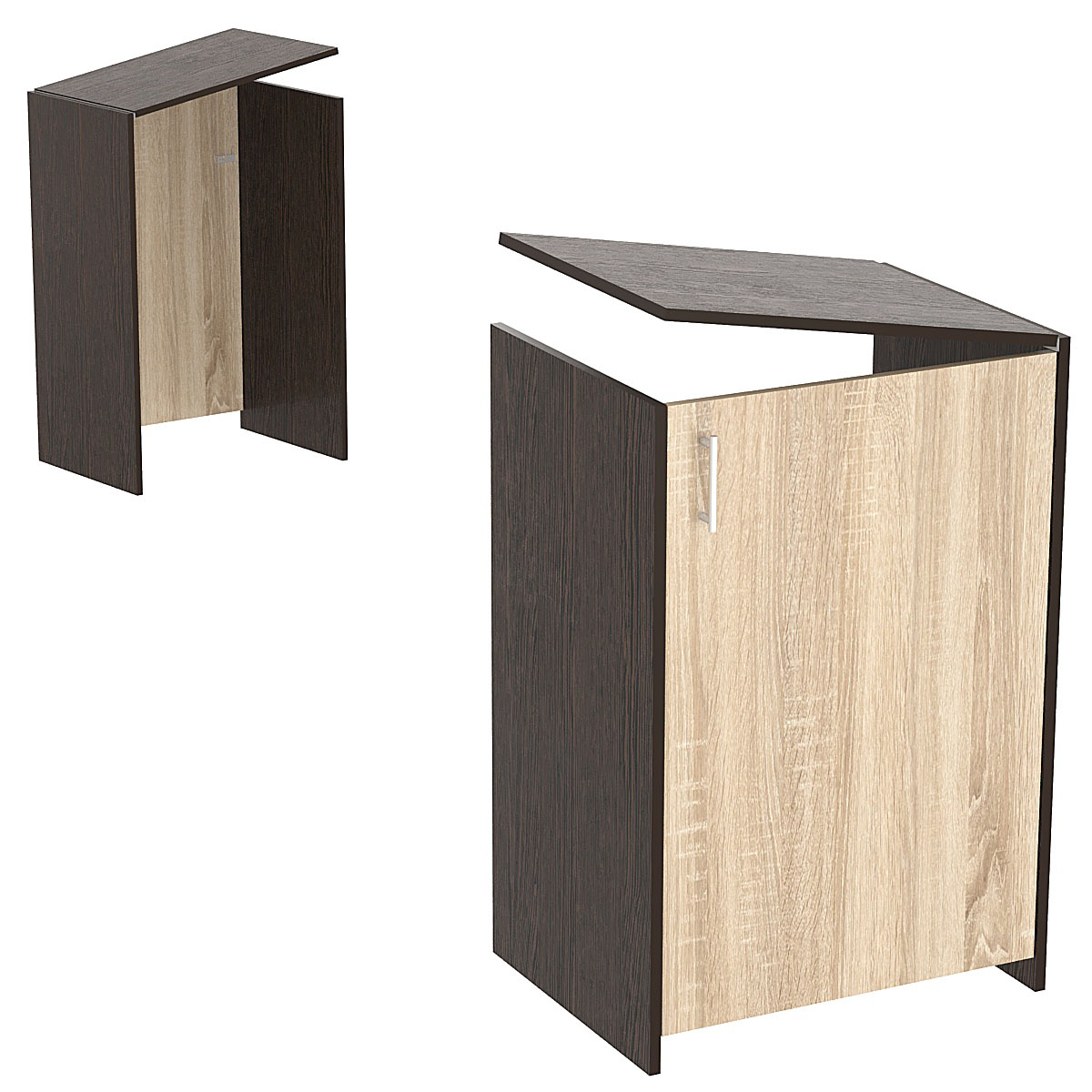 Торговый прилавок-проход серии БРИЗ Дуб Венге и Дуб Сонома