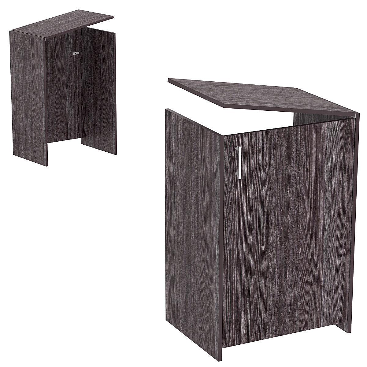 Торговый прилавок-проход серии БРИЗ Ясень Анкор темный - U31105