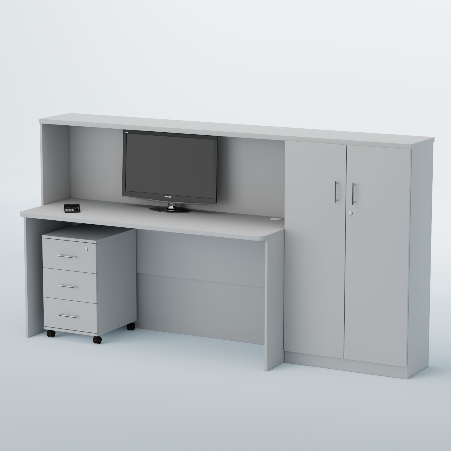 Ресепшен с выдвижной тумбой ВЕГА №5 Белый