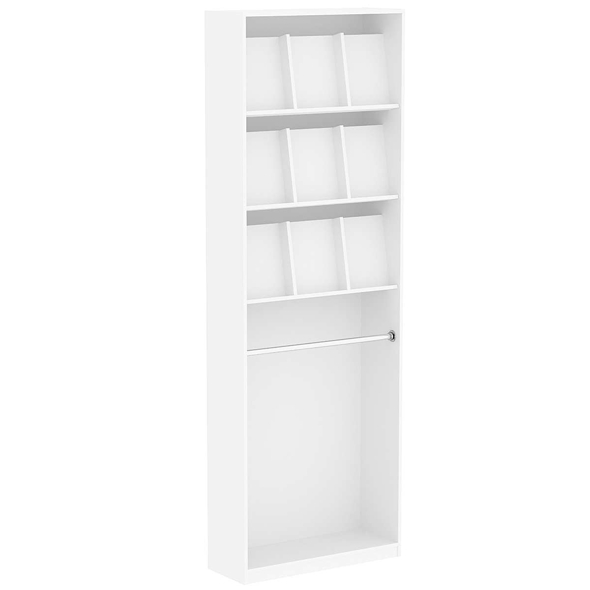 Торговый высокий стеллаж для одежды №1 Белый