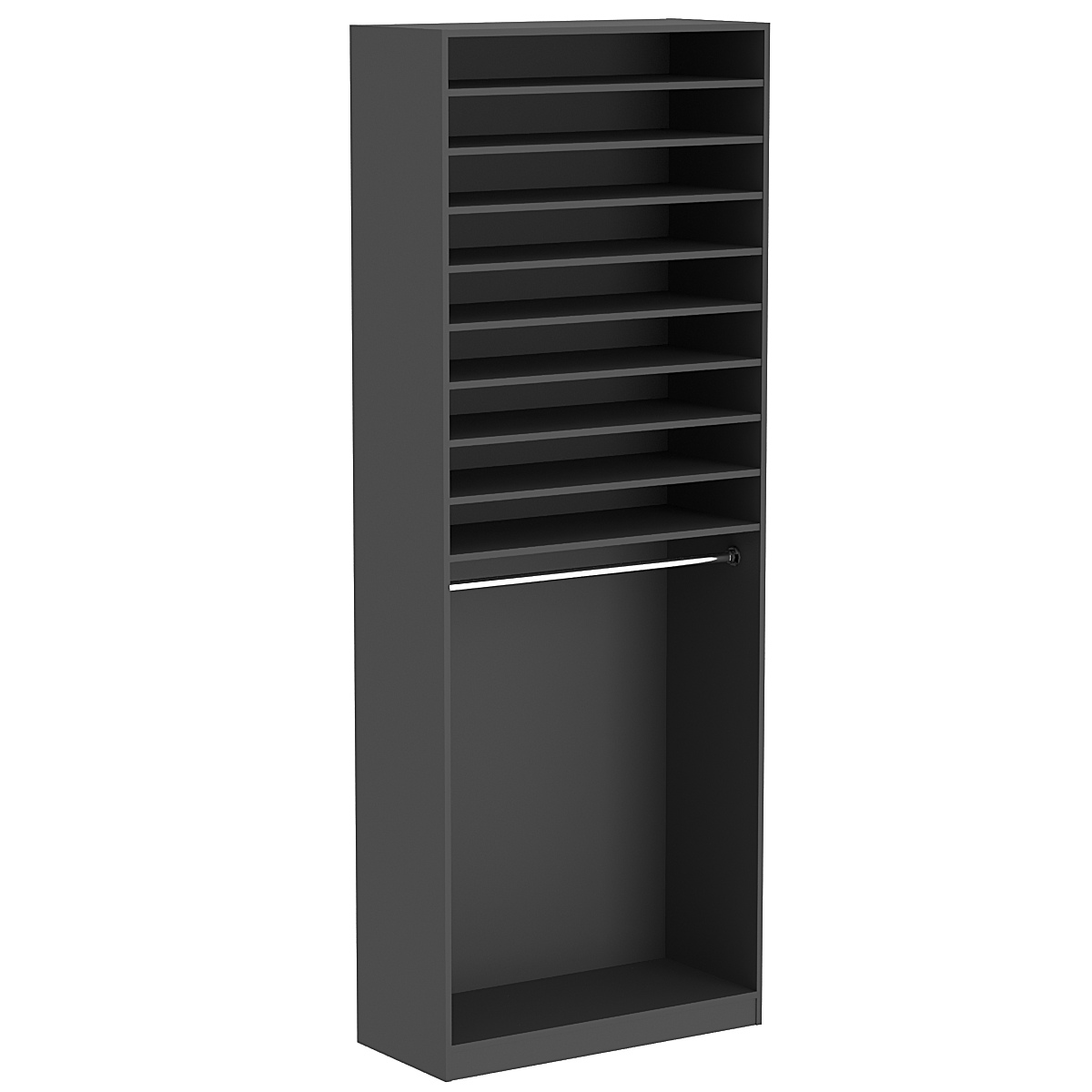 Торговый стеллаж из ДСП для одежды №6 Черный