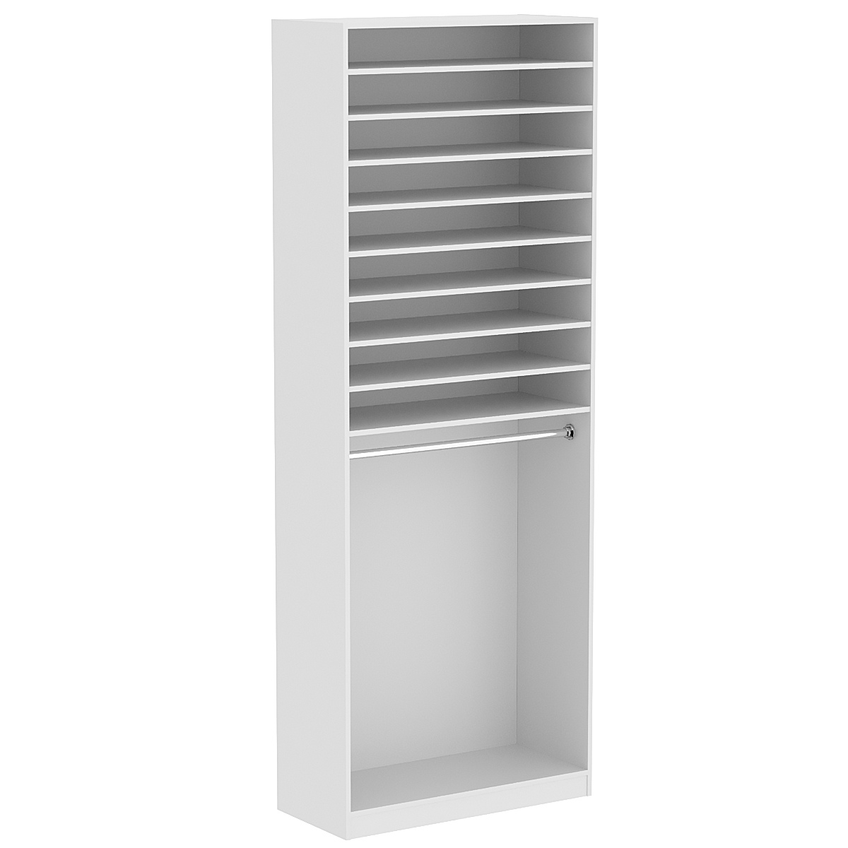 Торговый стеллаж из ДСП для одежды №6 Серый