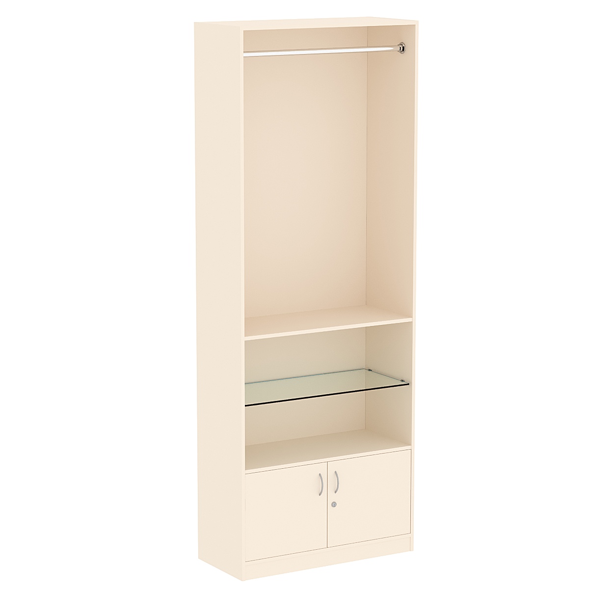 Торговый выставочный стеллаж для одежды №10 Крем Вайс