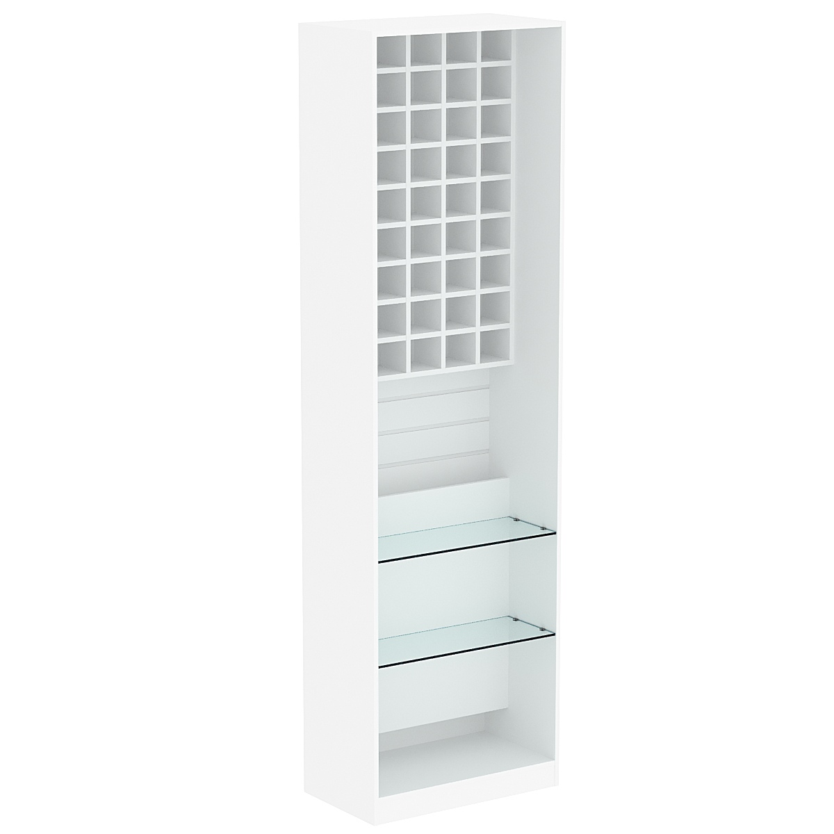 Стенд из ДСП для галстуков №2 Белый