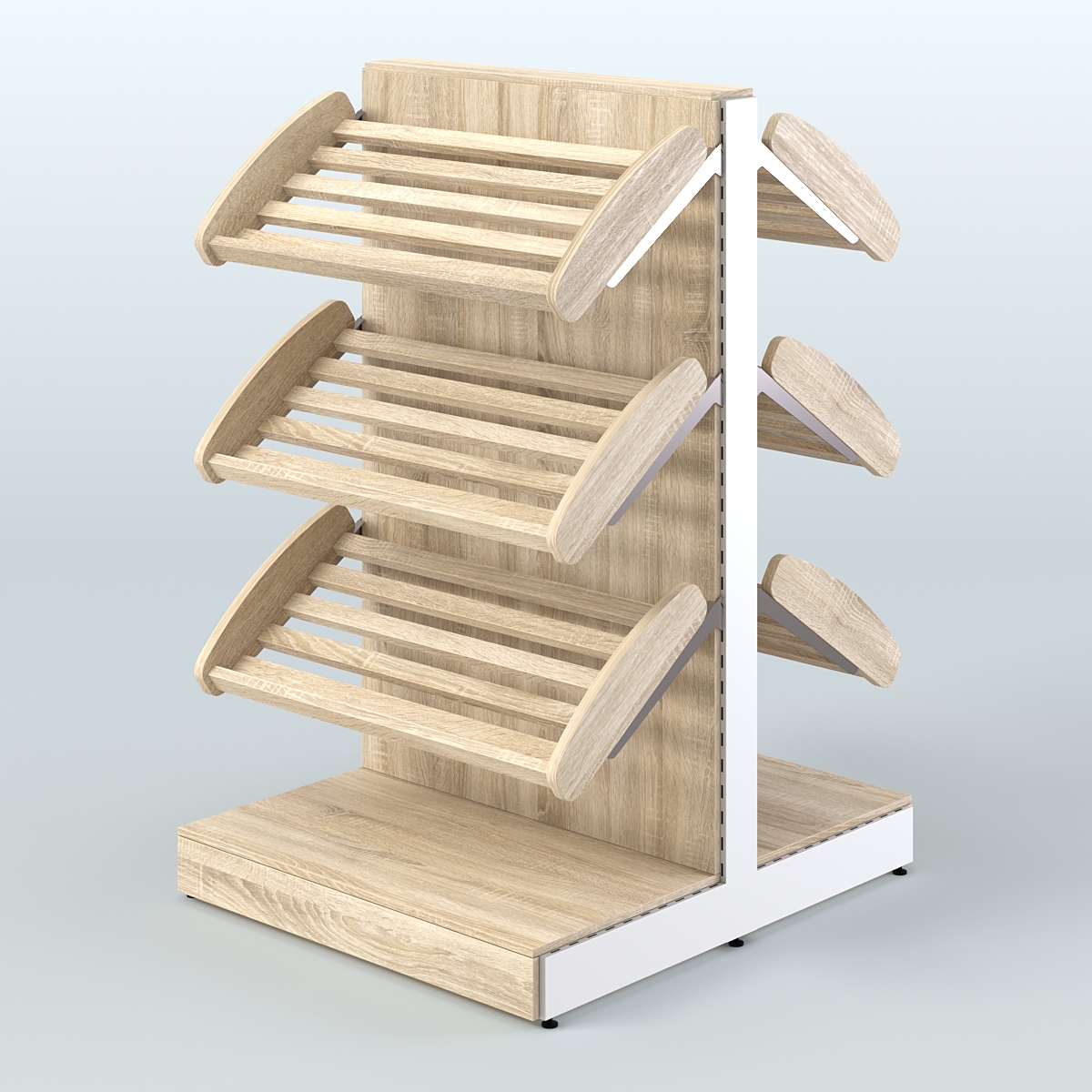 Островной низкий стеллаж для хлеба и выпечки Феникс №1 Дуб сонома