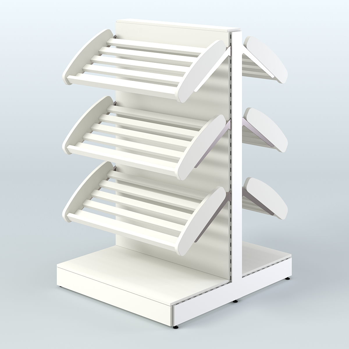 Островной низкий стеллаж для хлеба и выпечки Феникс №1 Белый