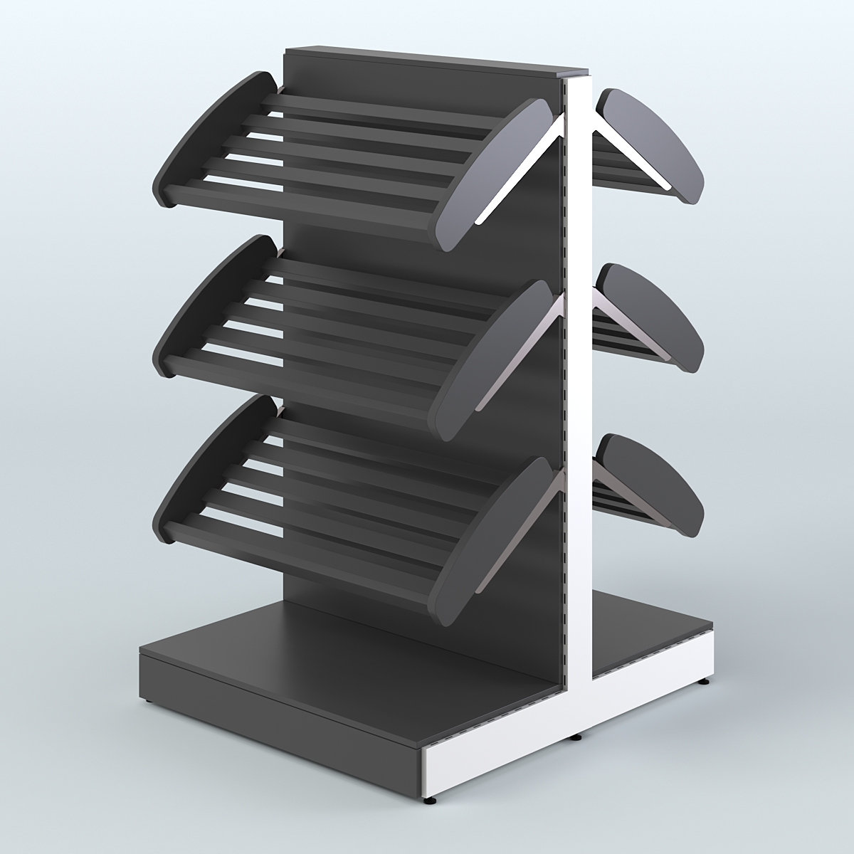 Островной низкий стеллаж для хлеба и выпечки Феникс №1 Черный