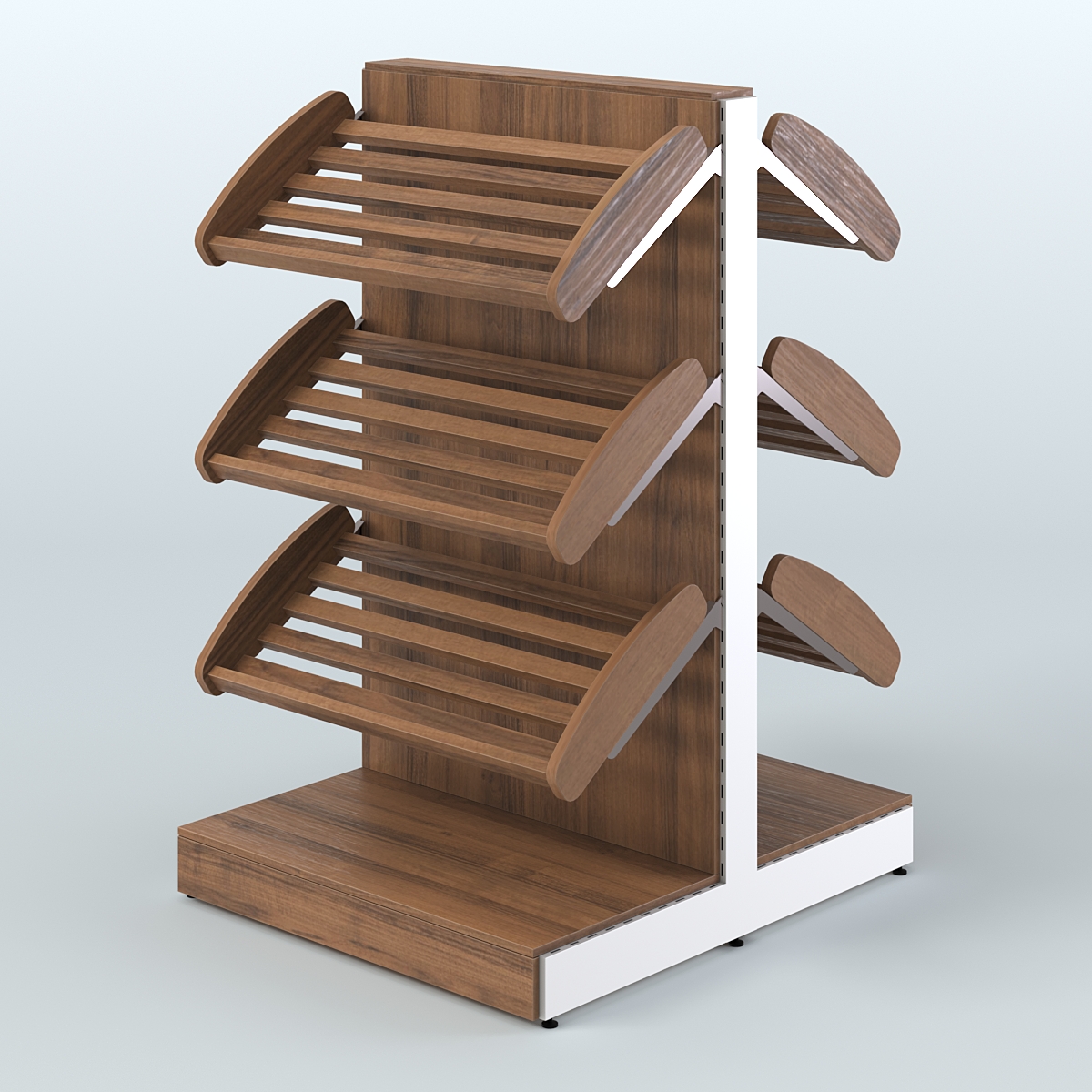 Островной низкий стеллаж для хлеба и выпечки Феникс №1 Орех