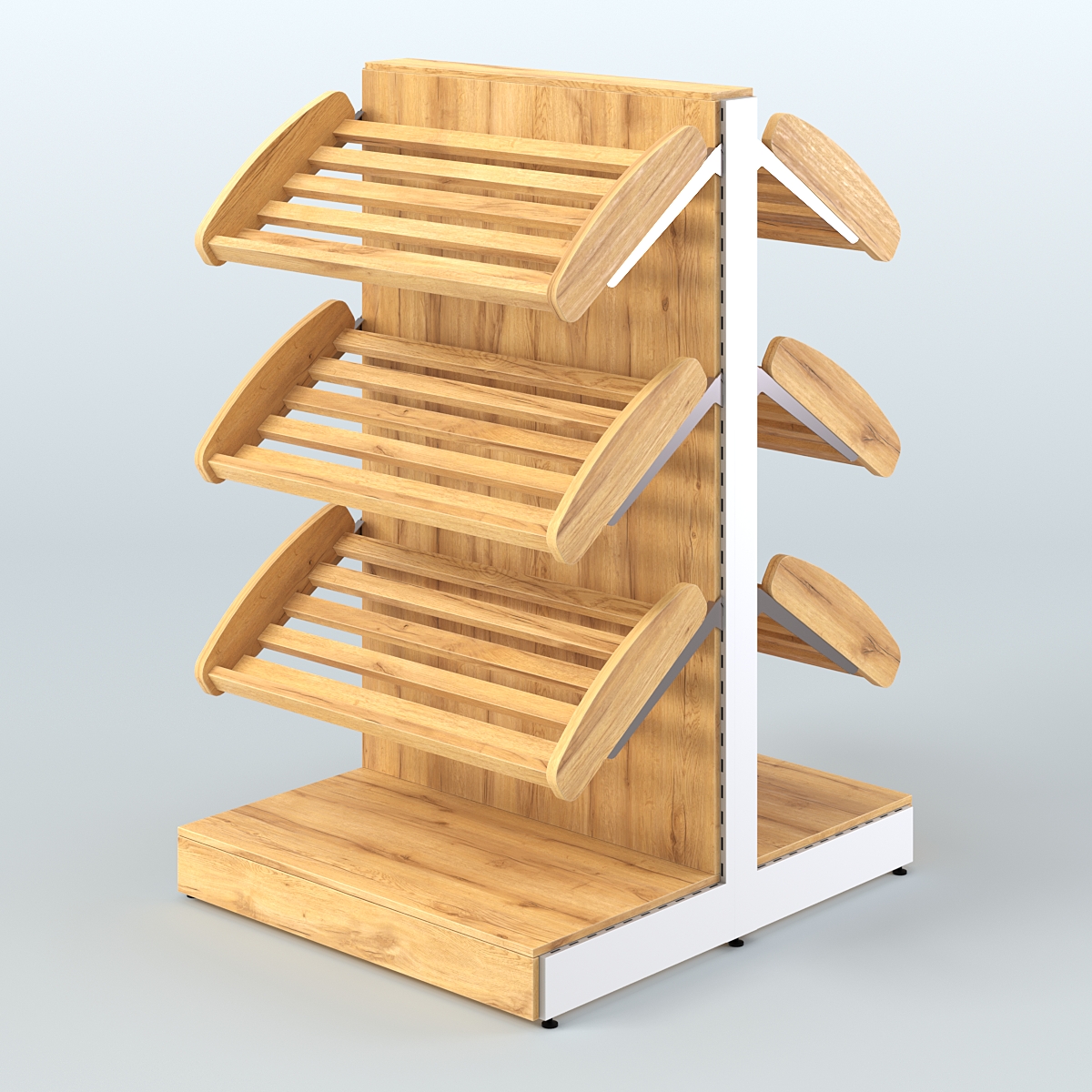 Островной низкий стеллаж для хлеба и выпечки Феникс №1 Дуб Золотистый